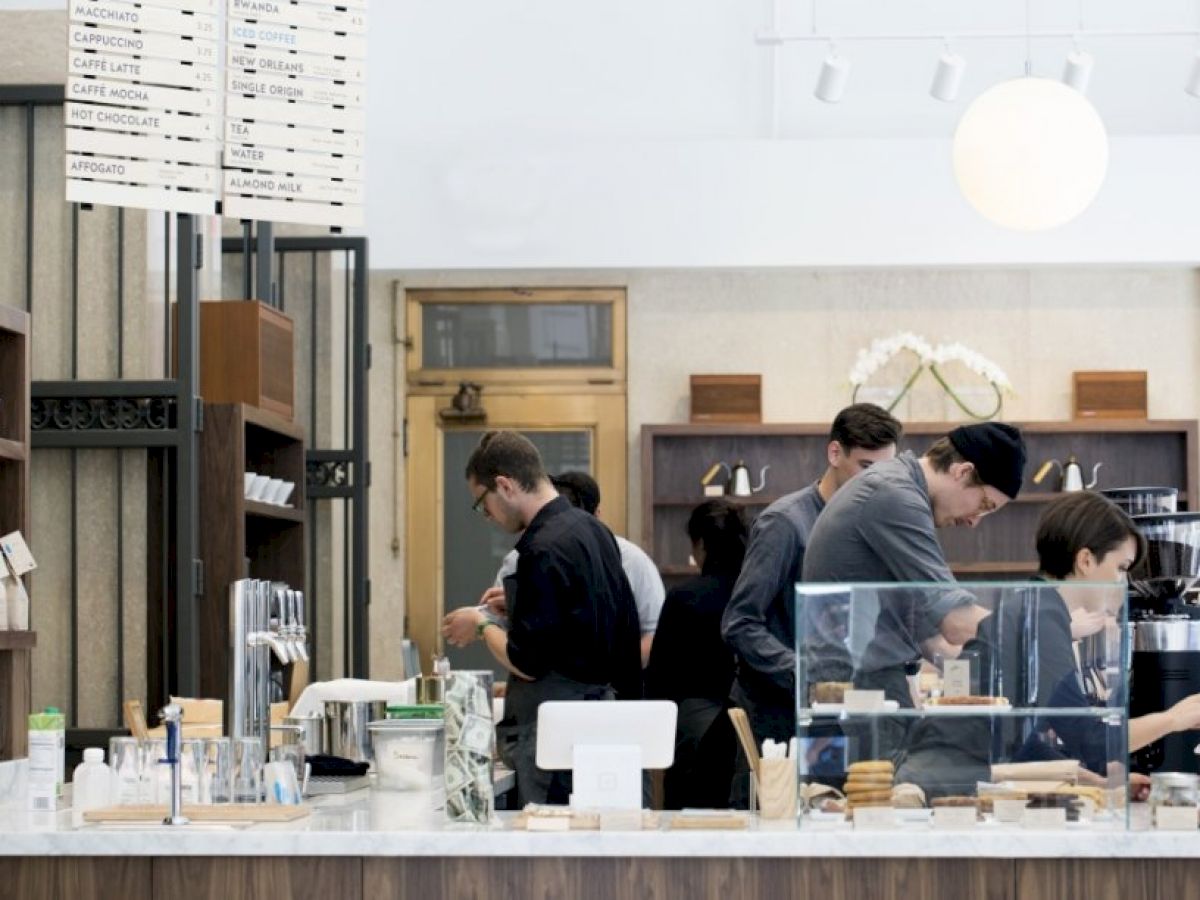 Indside of Blue Bottle Coffee