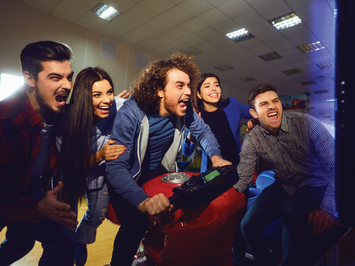 Occupants Playing in the Arcade