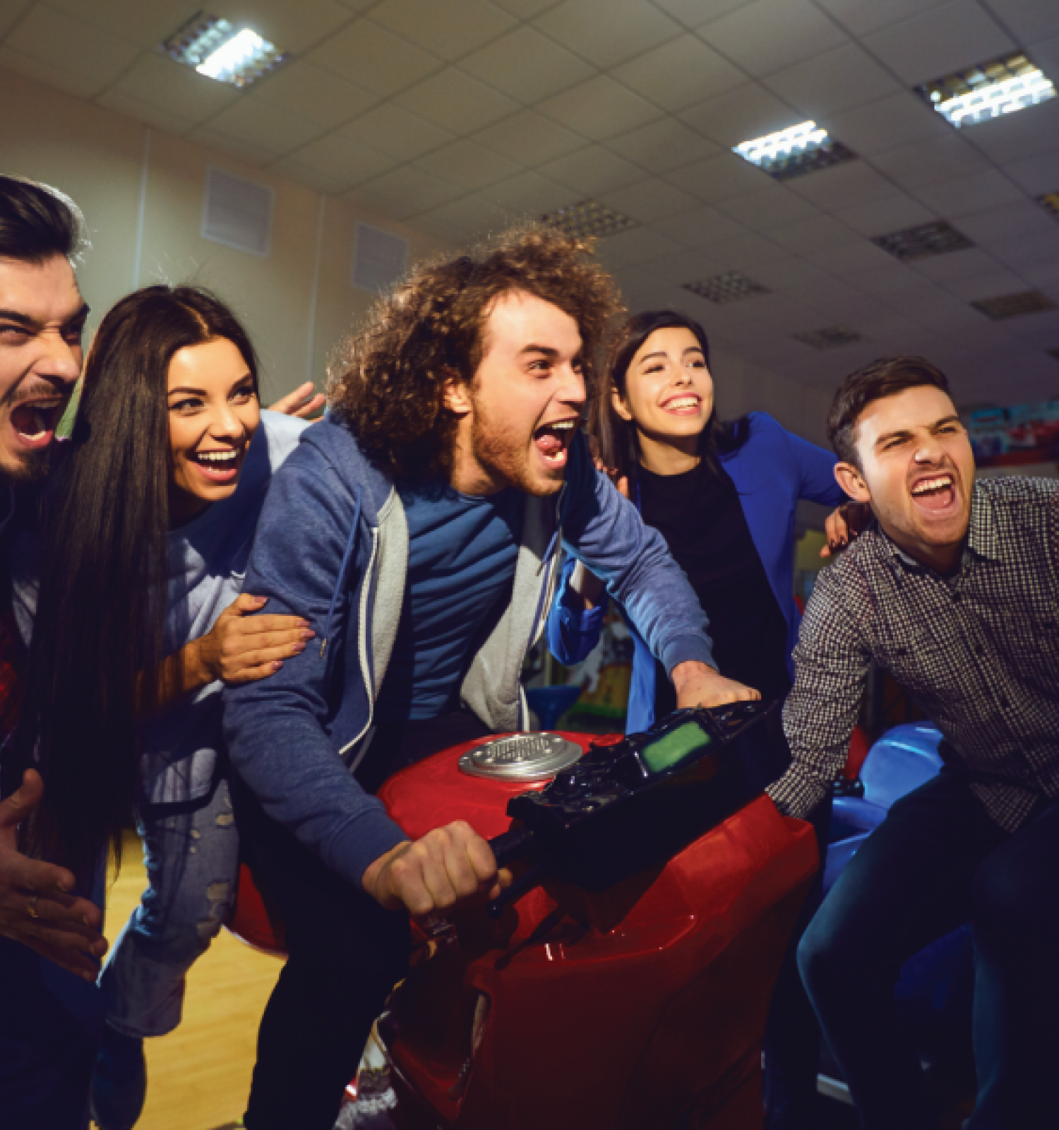 Occupants Playing in the Arcade