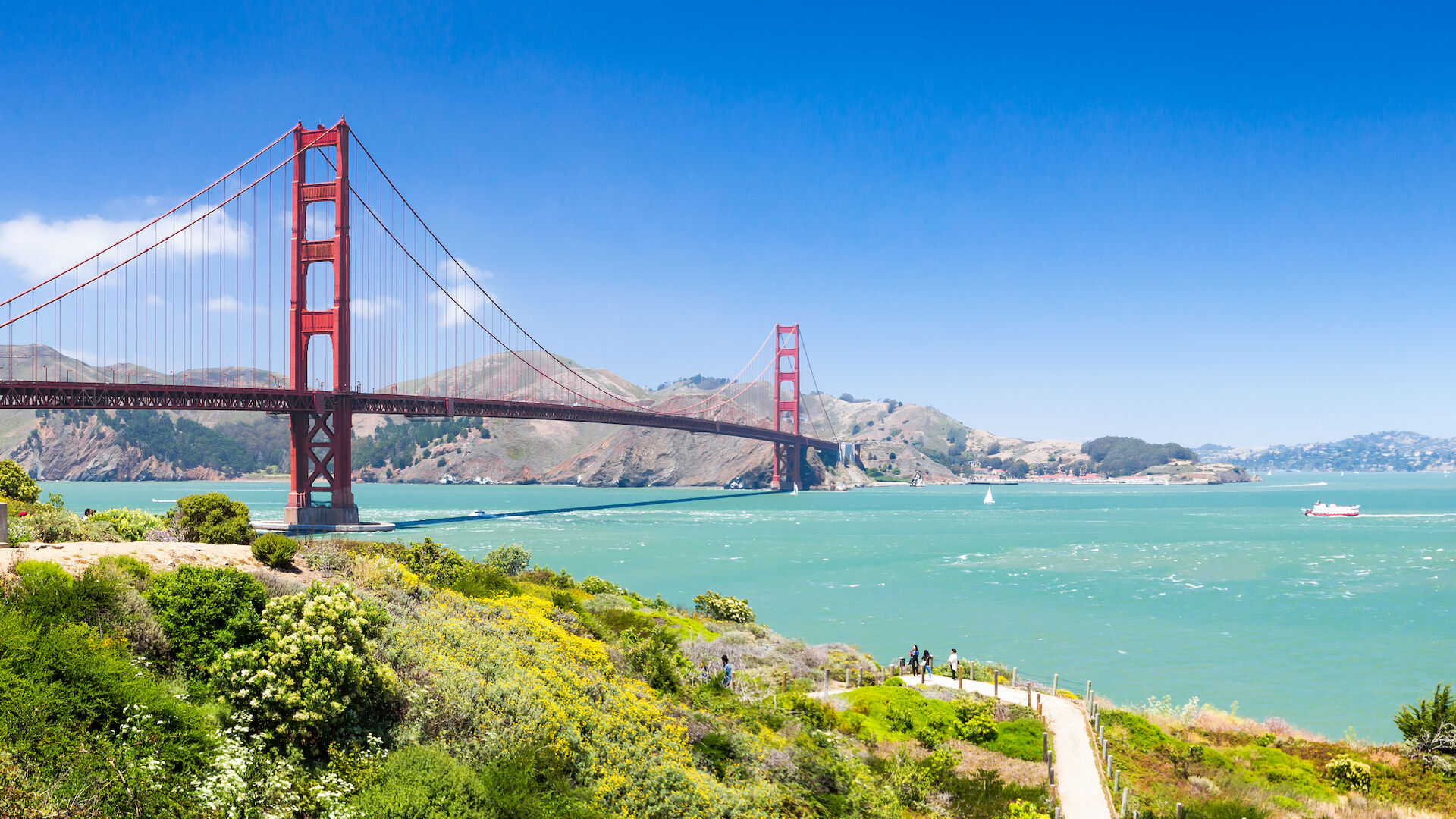 Golden Gate Bridge in San Francisco in the Summer